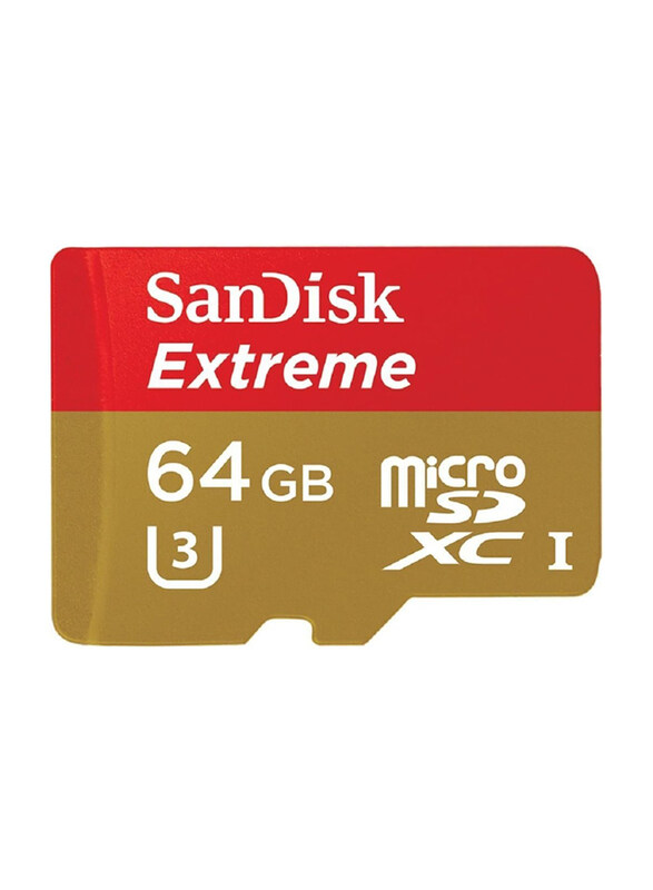 Sandisk 64GB Extreme MicroSDXC Class 10 Memory Card, Up to 90 Mbps with U3 Ratings, Multicolour
Sandisk 64GB Extreme MicroSDXC Class 10 Memory Card, Up to 90 Mbps with U3 Ratings, Multicolour