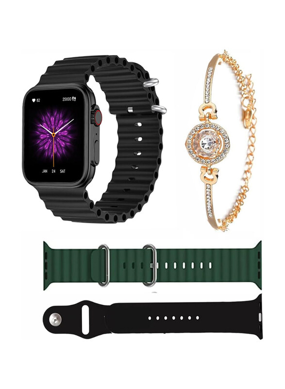 Modio U10 Ultra Mini 40mm HD Display Smartwatch and Fashion Bracelet With 3 Pair Straps and Wireless Charger, Multicolour
Modio U10 Ultra Mini 40mm HD Display Smartwatch and Fashion Bracelet With 3 Pair Straps and Wireless Charger, Multicolour