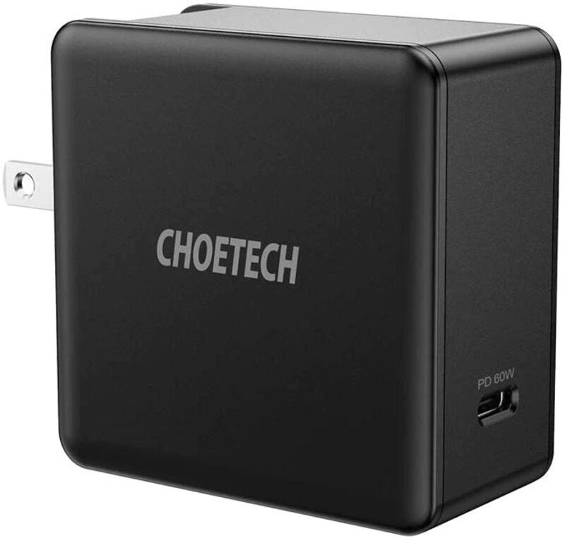Choetech 60W PD 3.0 USB Type-C Fast Charging Foldable Adapter/Charger, Q4004, Black
Choetech 60W PD 3.0 USB Type-C Fast Charging Foldable Adapter/Charger, Q4004, Black