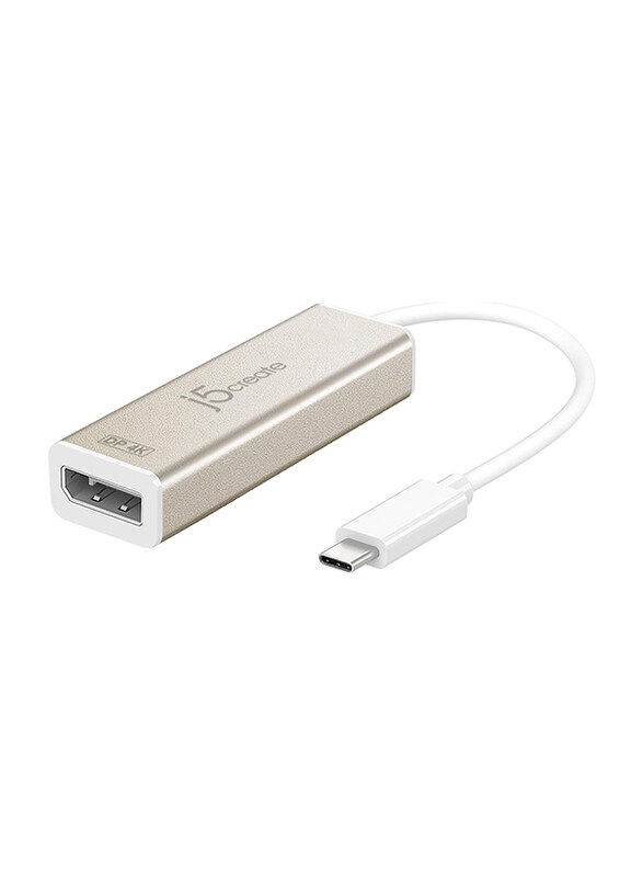j5create DisplayPort Adapter, USB Type-C to 4k Display Port for MacBook/Chromebook/Tablets/PCs, Silver
j5create DisplayPort Adapter, USB Type-C to 4k Display Port for MacBook/Chromebook/Tablets/PCs, Silver