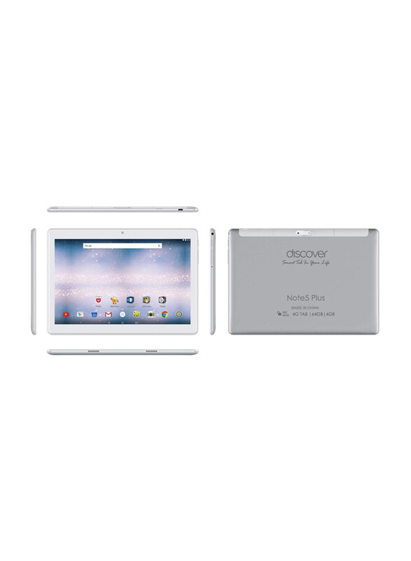 Discover Note 5 Plus 64GB Silver 10.1-inch Tablet, 4GB RAM, 4G, Dual Sim + Wi-Fi
Discover Note 5 Plus 64GB Silver 10.1-inch Tablet, 4GB RAM, 4G, Dual Sim + Wi-Fi
