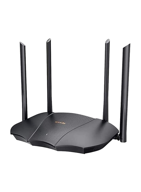 Tenda 6 Dual Band AX3000 Ultra Fast 4 Port Gigabit Router for Full Wi-Fi Coverage, Black
Tenda 6 Dual Band AX3000 Ultra Fast 4 Port Gigabit Router for Full Wi-Fi Coverage, Black
