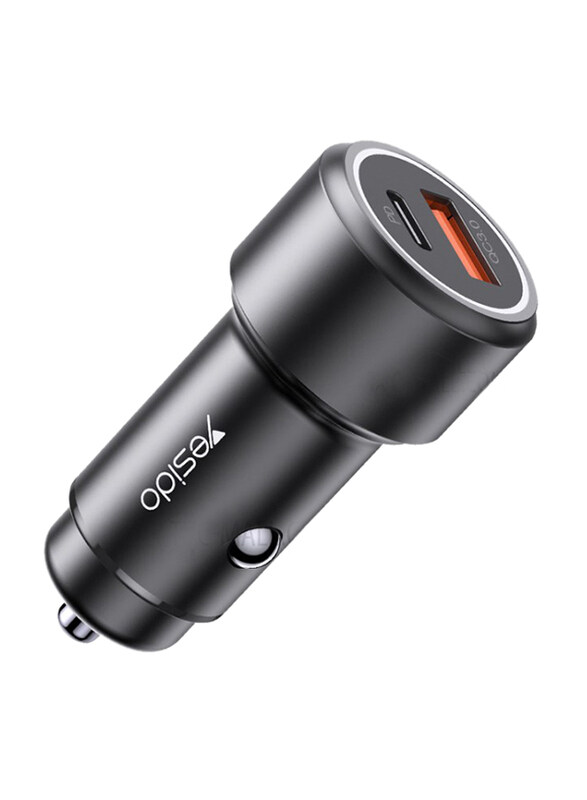 Yesido Y42 USB + Type-C Dual Ports Qc3.0/Pd Fast Charging Car Charger, 42W, Black
Yesido Y42 USB + Type-C Dual Ports Qc3.0/Pd Fast Charging Car Charger, 42W, Black