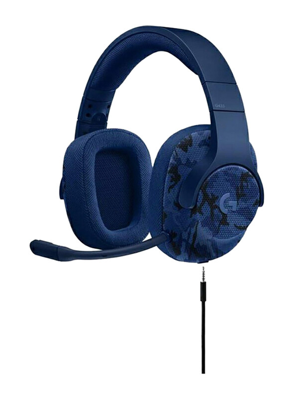 Logitech G Series G433 3.5mm Jack 7.1 Surround Sound Over-Ear Noise Cancelling Gaming Headphones with Mic, Blue Camo
Logitech G Series G433 3.5mm Jack 7.1 Surround Sound Over-Ear Noise Cancelling Gaming Headphones with Mic, Blue Camo
