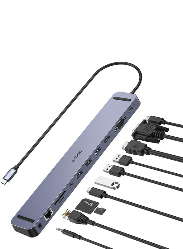 Choetech 100W 11 in 1 Multiport Docking Station with USB Type-C Cable, HUB-M20-GY, Grey
Choetech 100W 11 in 1 Multiport Docking Station with USB Type-C Cable, HUB-M20-GY, Grey