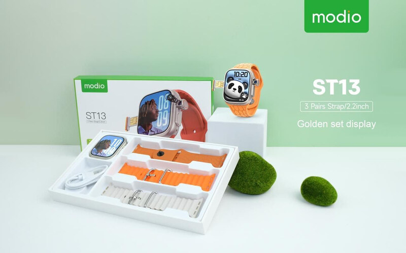 Modio ST13 2.2 Inch Full Screen Display With 4G SIM card Support 3 Pair Straps and Wireless Charger Smartwatch, Orange
Modio ST13 2.2 Inch Full Screen Display With 4G SIM card Support 3 Pair Straps and Wireless Charger Smartwatch, Orange