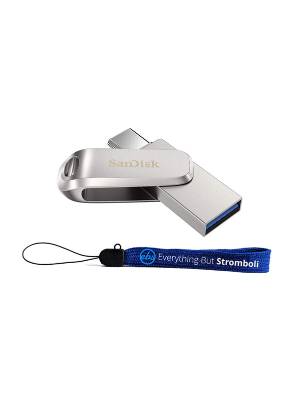 SanDisk 64GB Ultra Dual Drive Luxe USB Type-C Flash Drive Bundle with Everything But Stromboli Lanyard, SDDDC4-064G-G46, Silver
SanDisk 64GB Ultra Dual Drive Luxe USB Type-C Flash Drive Bundle with Everything But Stromboli Lanyard, SDDDC4-064G-G46, Silver