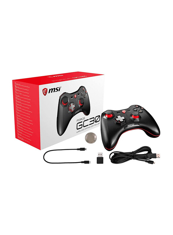 MSI Force GC30 Gaming Wireless Controller for Windows 10/8.1/7 and Android 4.1 above, Black
MSI Force GC30 Gaming Wireless Controller for Windows 10/8.1/7 and Android 4.1 above, Black