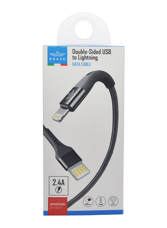 Brave 1-Meter Double Sided Lightning Cable, 2.4A Lightning Male to Lightning for Apple Devices, BDC 017, Black
Brave 1-Meter Double Sided Lightning Cable, 2.4A Lightning Male to Lightning for Apple Devices, BDC 017, Black