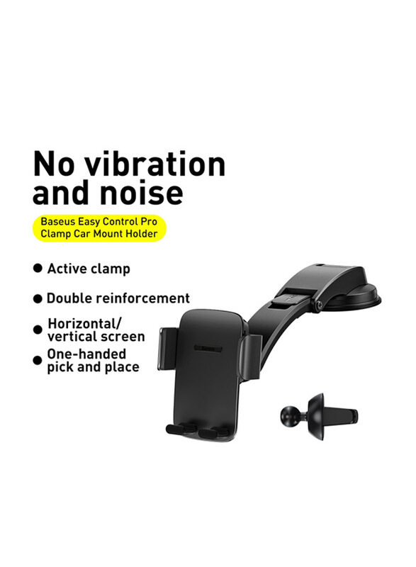 Baseus 360° Easy Control Pro Clamp Car Mount Holder for 4.7-6.7-inch Smartphones, Black
Baseus 360° Easy Control Pro Clamp Car Mount Holder for 4.7-6.7-inch Smartphones, Black