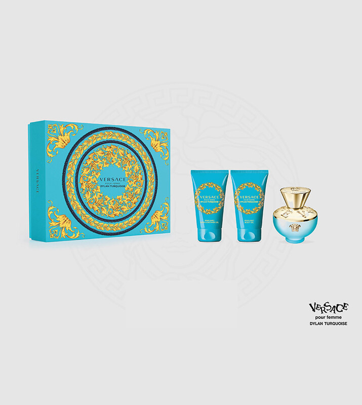 VERSACE DYLAN TURQUOISE EDT Perfume 50ML+ PERFUMED BODY GEL 50ML+ BATH AND SHOWER GEL 50ML GIFT SET
VERSACE DYLAN TURQUOISE EDT Perfume 50ML+ PERFUMED BODY GEL 50ML+ BATH AND SHOWER GEL 50ML GIFT SET