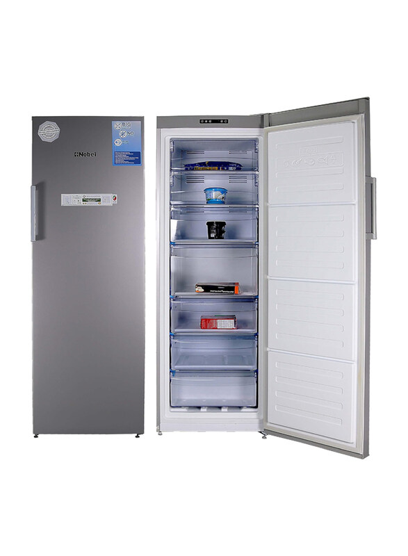 Nobel Single Door Upright Freezer 5 Drawers 2 Flaps Aluminium Handle, 288L, NUF377NFS, Silver
Nobel Single Door Upright Freezer 5 Drawers 2 Flaps Aluminium Handle, 288L, NUF377NFS, Silver