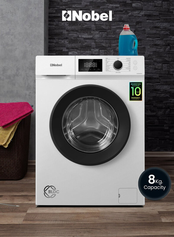 Nobel 8KG 1200 RPM Front Load Washing Machine with Knob & Button Control, 1950W, NWM960RHW, Grey
Nobel 8KG 1200 RPM Front Load Washing Machine with Knob & Button Control, 1950W, NWM960RHW, Grey
