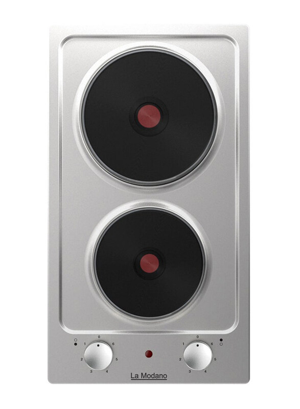 La Modano 30cm Built-in Hobs, 2 Electric Hobs, Nickel Knobs Control, 6 Stages, Indicator Light, Stainless Steel, LMBH304ES, Silver
La Modano 30cm Built-in Hobs, 2 Electric Hobs, Nickel Knobs Control, 6 Stages, Indicator Light, Stainless Steel, LMBH304ES, Silver