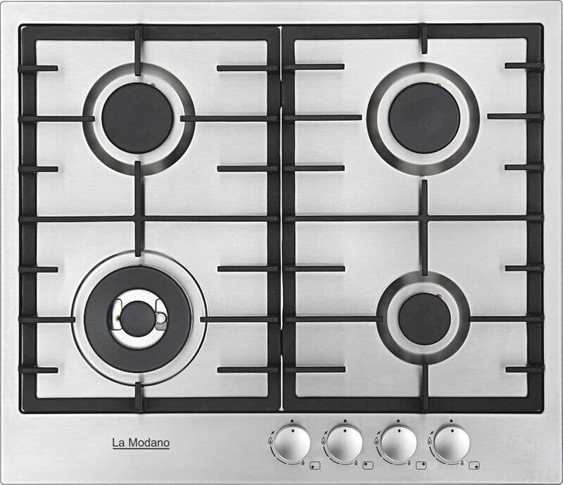 Lamodano La Modano 4 Burner Stainless Steel Gas Hob With Knob Control 4 Sabaf Burners LMBH601GS Silver
Lamodano La Modano 4 Burner Stainless Steel Gas Hob With Knob Control 4 Sabaf Burners LMBH601GS Silver