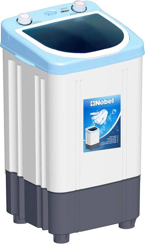 Nobel Single Tub Washing Machine, 7 Kgs Capacity, 15 mins Wash Time, NWM790 White
Nobel Single Tub Washing Machine, 7 Kgs Capacity, 15 mins Wash Time, NWM790 White