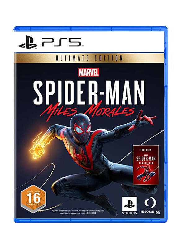 Spider-Man: Miles Morales Video Game (UAE NMC Version) for PlayStation 5 (PS5) by Insomniac Games
Spider-Man: Miles Morales Video Game (UAE NMC Version) for PlayStation 5 (PS5) by Insomniac Games
