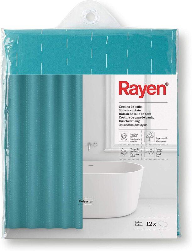 Rayen Shower Curtain, Blue