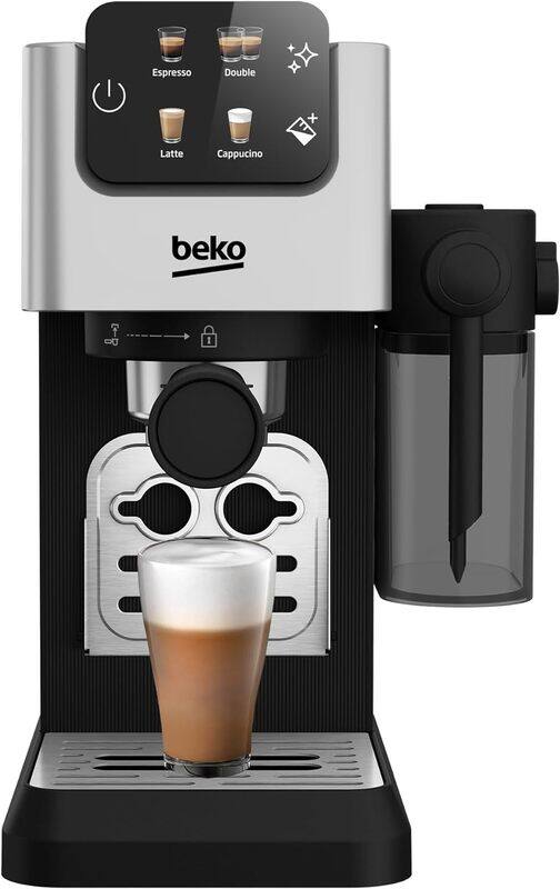 Beko Digital Espresso Stainless Steel, 1628W Power, 1.1L Capacity, 300ml MILK Forther, 15 Bar, LCD Screen, Cup size adjustment, Ground Bean Storage -
Beko Digital Espresso Stainless Steel, 1628W Power, 1.1L Capacity, 300ml MILK Forther, 15 Bar, LCD Screen, Cup size adjustment, Ground Bean Storage -