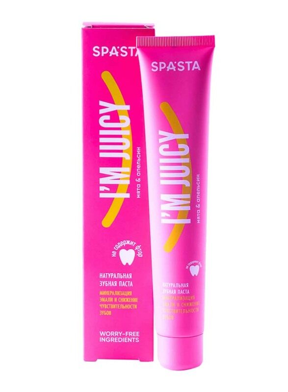 Spasta I Am Juicy Natural Toothpaste for Remineralisation & Sensitivity Relief, 90ml
Spasta I Am Juicy Natural Toothpaste for Remineralisation & Sensitivity Relief, 90ml