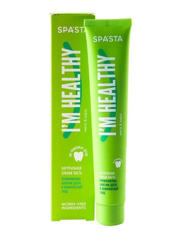 Spasta I Am Healthy Natural Toothpaste for Gum Strengthening & Complex Care, 90ml
Spasta I Am Healthy Natural Toothpaste for Gum Strengthening & Complex Care, 90ml