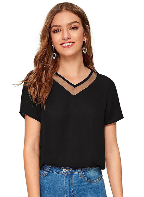 Unbranded Casual Half Sleeve Solid Top for Women, Extra Large, Black
Unbranded Casual Half Sleeve Solid Top for Women, Extra Large, Black