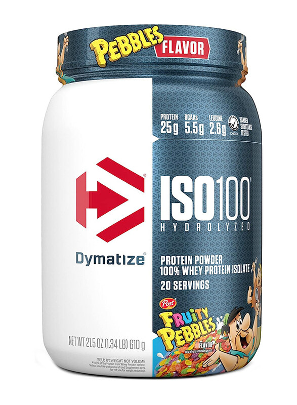 Dymatize ISO100 Hydrolyzed 100% Whey Isolate Protein Powder, 610gm, Fruity Pebbles
Dymatize ISO100 Hydrolyzed 100% Whey Isolate Protein Powder, 610gm, Fruity Pebbles