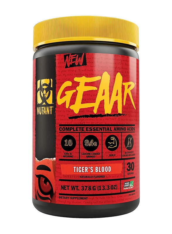 Mutant Geaar 9.4g of Eaa Powder + Arginine Dietary Supplement, 30 Servings, Tigers Blood
Mutant Geaar 9.4g of Eaa Powder + Arginine Dietary Supplement, 30 Servings, Tigers Blood