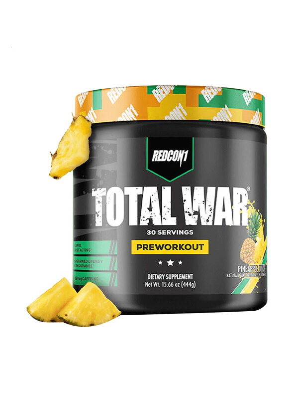 Redcon1 Total War Pre Workout Dietary Supplement, 30 Servings, Pineapple Juice
Redcon1 Total War Pre Workout Dietary Supplement, 30 Servings, Pineapple Juice