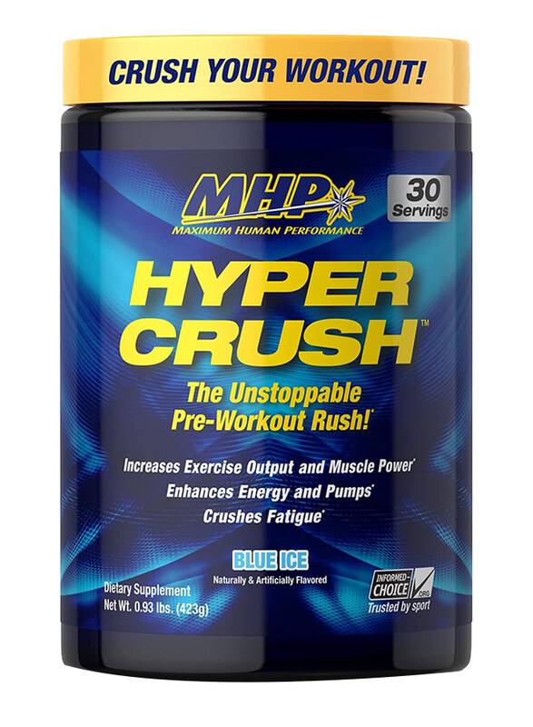 MHP HYPER CRUSH Pre-Workout Energy Keratin Beta-Alanine Nitric Oxide Pump Powder, 30 Servings, Plain
MHP HYPER CRUSH Pre-Workout Energy Keratin Beta-Alanine Nitric Oxide Pump Powder, 30 Servings, Plain