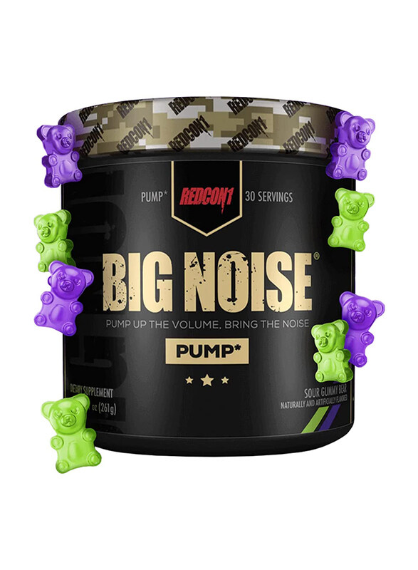 Redcon1 Big Noise Endurance & Energy Supplement, 11.1oz, 30 Servings, Sour Gummy Bear
Redcon1 Big Noise Endurance & Energy Supplement, 11.1oz, 30 Servings, Sour Gummy Bear