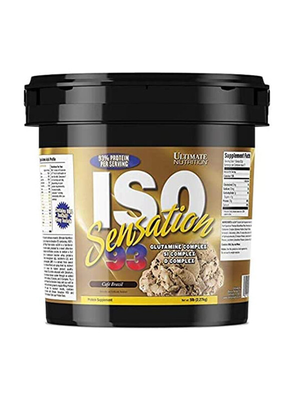 Ultimate Nutrition ISO Sensation 93 with Glutamine Whey Protein Isolate Powder, 2.7 Kg, Cafe Brazil
Ultimate Nutrition ISO Sensation 93 with Glutamine Whey Protein Isolate Powder, 2.7 Kg, Cafe Brazil