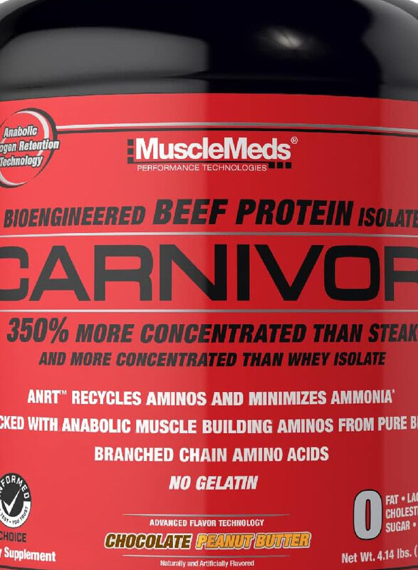 MuscleMeds Carnivor Beef Isolate Protein Powder, 4.14 Lbs, Chocolate Peanut Butter
MuscleMeds Carnivor Beef Isolate Protein Powder, 4.14 Lbs, Chocolate Peanut Butter