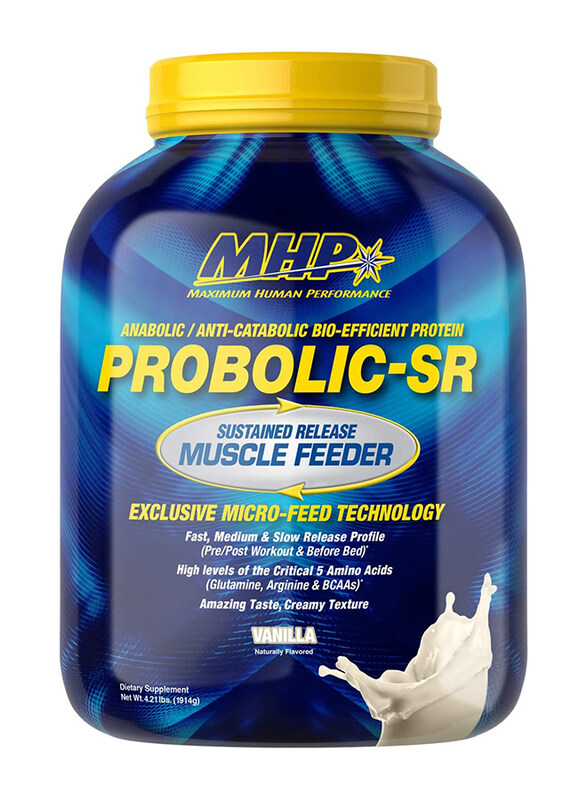 Maximum Human Performance Probolic-SR Sustained Release Protein Powder, 1914gm, Vanilla
Maximum Human Performance Probolic-SR Sustained Release Protein Powder, 1914gm, Vanilla