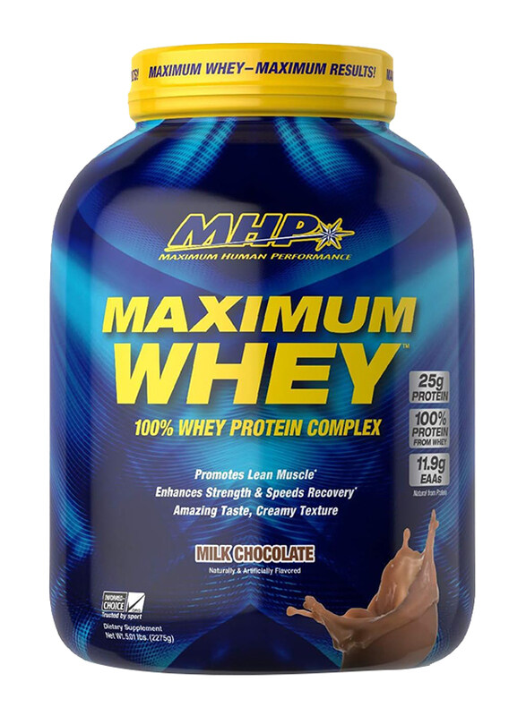Maximum Human Performance Maximum Whey Protein Powder Supplement, 5Lbs, 50 Servings, Milk Chocolate
Maximum Human Performance Maximum Whey Protein Powder Supplement, 5Lbs, 50 Servings, Milk Chocolate
