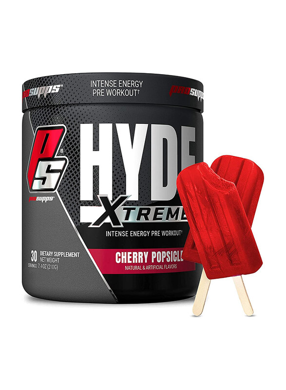 Prosupps Mr. Hyde Xtreme Pre-Workout Powder Energy Drink, 30 Servings, 210gm, Cherry Popsicle
Prosupps Mr. Hyde Xtreme Pre-Workout Powder Energy Drink, 30 Servings, 210gm, Cherry Popsicle