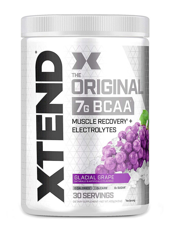 Scivation Xtend Original Bcaa Powder Glacial Grape Sugar Free Post Workout Muscle Recovery Drink with Amino Acids, 405gm
Scivation Xtend Original Bcaa Powder Glacial Grape Sugar Free Post Workout Muscle Recovery Drink with Amino Acids, 405gm