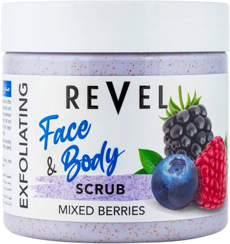 Revel Beauty Care Mixed Berries Face & Body Scrub For Men & Women 475ml, Fruits Scrubber, Exfoliating, Helps Eliminate Dead Skin Cells
Revel Beauty Care Mixed Berries Face & Body Scrub For Men & Women 475ml, Fruits Scrubber, Exfoliating, Helps Eliminate Dead Skin Cells