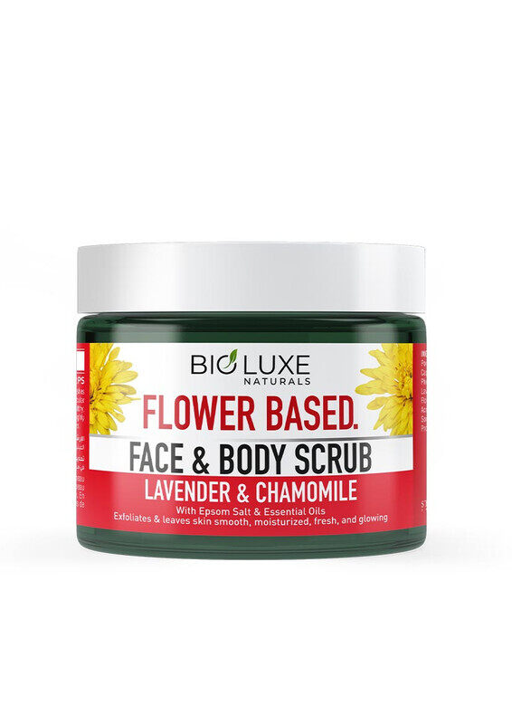 Bioluxe Naturals Flower Based Face & Body Scrub 325ml, Lavender & Chamomile , Leaves Skin Smooth, Moisturized
Bioluxe Naturals Flower Based Face & Body Scrub 325ml, Lavender & Chamomile , Leaves Skin Smooth, Moisturized