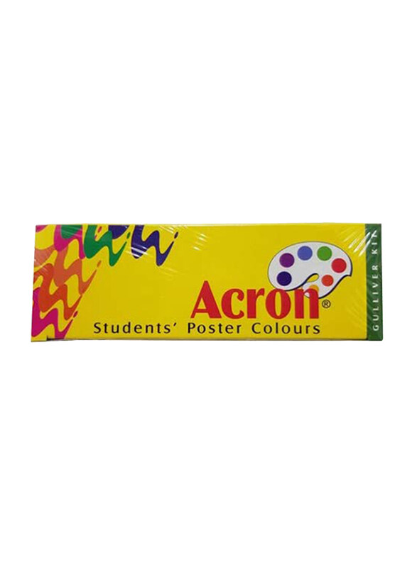 Acron Pidilite Students Gulliver Kit Poster Colors, 12 Pieces x 10ml, PI-APG010-12C, Multicolor
Acron Pidilite Students Gulliver Kit Poster Colors, 12 Pieces x 10ml, PI-APG010-12C, Multicolor