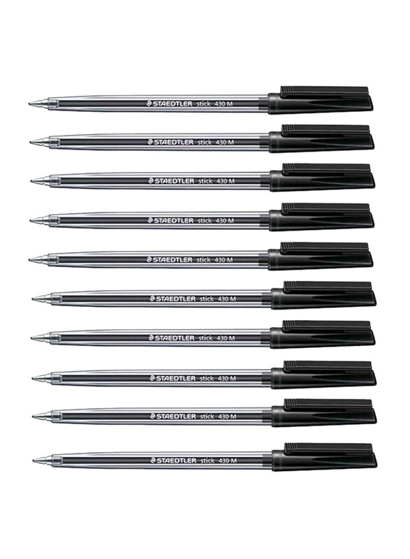 Staedtler StaEDT Perfumeler 10-Piece Stick 430M Medium Ballpoint Pens Set, 0.5mm, Black
Staedtler StaEDT Perfumeler 10-Piece Stick 430M Medium Ballpoint Pens Set, 0.5mm, Black