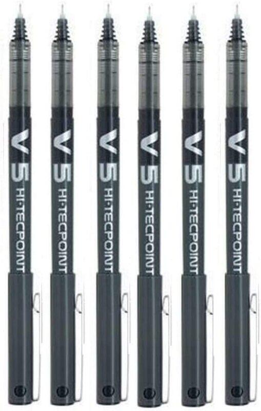 Pilot 6-Piece Hi-Tec Point Extra Fine Rollerball Pen, 0.5mm Nib Tip 0.3mm, BX V5, Black
Pilot 6-Piece Hi-Tec Point Extra Fine Rollerball Pen, 0.5mm Nib Tip 0.3mm, BX V5, Black