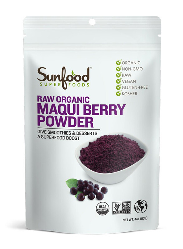 Sunfood Superfoods Raw Organic Maqui Berry Powder Herbal Supplement, 113gm
Sunfood Superfoods Raw Organic Maqui Berry Powder Herbal Supplement, 113gm
