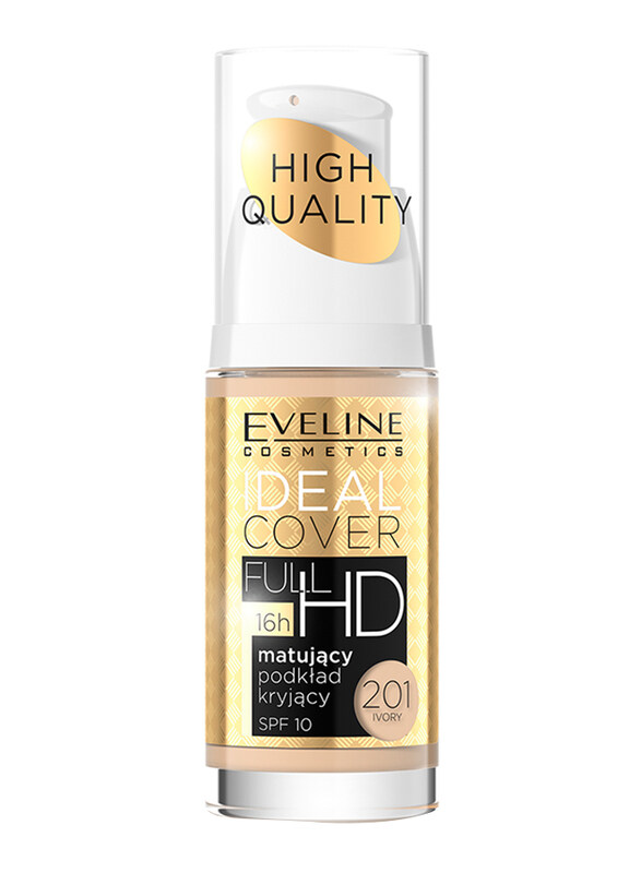 Eveline Ideal Cover Full HD Matt & Covering Foundation, 30ml, No 201 Ivory, Beige
Eveline Ideal Cover Full HD Matt & Covering Foundation, 30ml, No 201 Ivory, Beige
