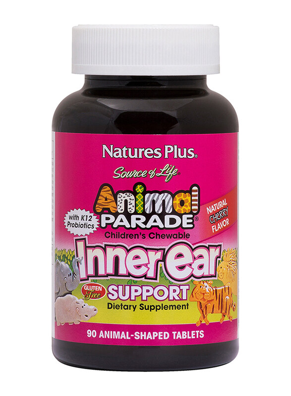 Natures Plus Animal Parade Children's Chewable Inner Ear Support Dietary Supplement, 90 Tablets
Natures Plus Animal Parade Children's Chewable Inner Ear Support Dietary Supplement, 90 Tablets