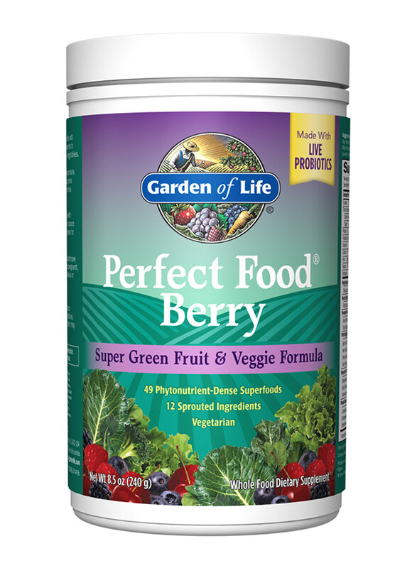 Garden of Life Perfect Food Berry Super Green Fruit & Veggie Formula Whole Food Dietary Supplement, 240gm
Garden of Life Perfect Food Berry Super Green Fruit & Veggie Formula Whole Food Dietary Supplement, 240gm