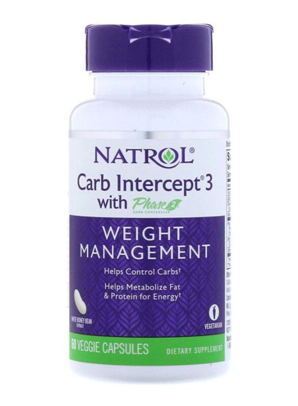 Natrol Carb Intercept with Phase 2 Weight Management Dietary Supplement, 60 Capsules
Natrol Carb Intercept with Phase 2 Weight Management Dietary Supplement, 60 Capsules