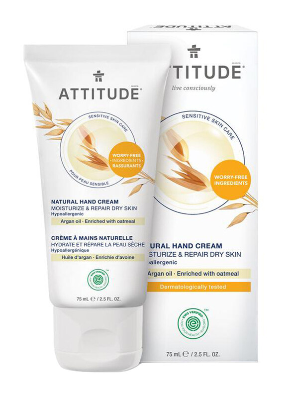 Attitude Sensitive Skin Argan Oil Hypoallergenic Moisturize & Repair Natural Hand Cream, 75ml
Attitude Sensitive Skin Argan Oil Hypoallergenic Moisturize & Repair Natural Hand Cream, 75ml