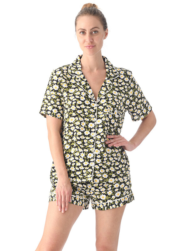 Lacy Dreams Daisy Floral Printed Sleepwear Shorts Pyjama Set for Women, 10 UK, Multicolour
Lacy Dreams Daisy Floral Printed Sleepwear Shorts Pyjama Set for Women, 10 UK, Multicolour