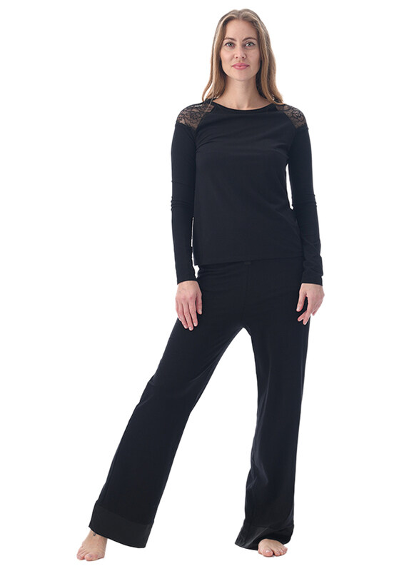 Lacy Dreams Elegant and Comfortable Loungewear Top and Pyjama Set, Medium, Black
Lacy Dreams Elegant and Comfortable Loungewear Top and Pyjama Set, Medium, Black
